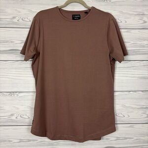 CUTS Clothing Curve-Hem Brown Short Sleeve Shirt Pyca Pro Size Medium
